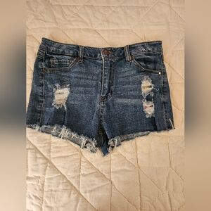 Dollhouse Light Blue Distressed Shorts - Andie Size 5